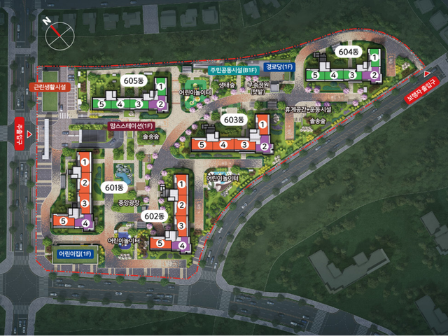 시흥거모 로제비앙 단지배치도